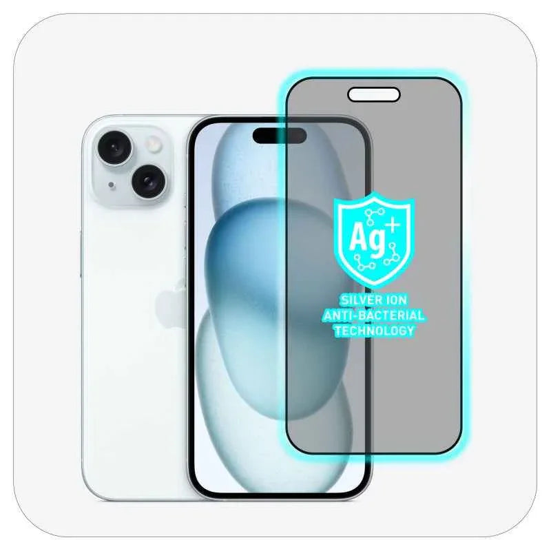 iPhone 15 / 14 Pro Torrii Bodyglass Screen Protector Anti-Bacterial Coating - Privacy Black iPhone 15 / 14 Pro Torrii Bodyglass Screen Protector Anti-Bacterial Coating - Privacy Black